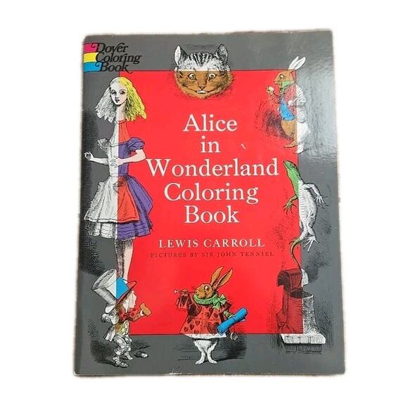 Alice in Wonderland Other - Alice in Wonderland Coloring Book and Story 1972 Vintage Illustrated Paperback